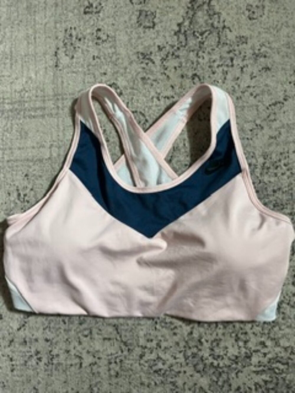 🧡3/$15 Nike Windrunner Medium Support Sports Bra Navy Pink L